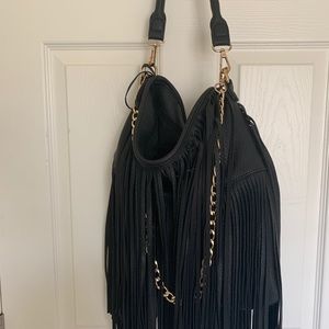 Black bag with fringe